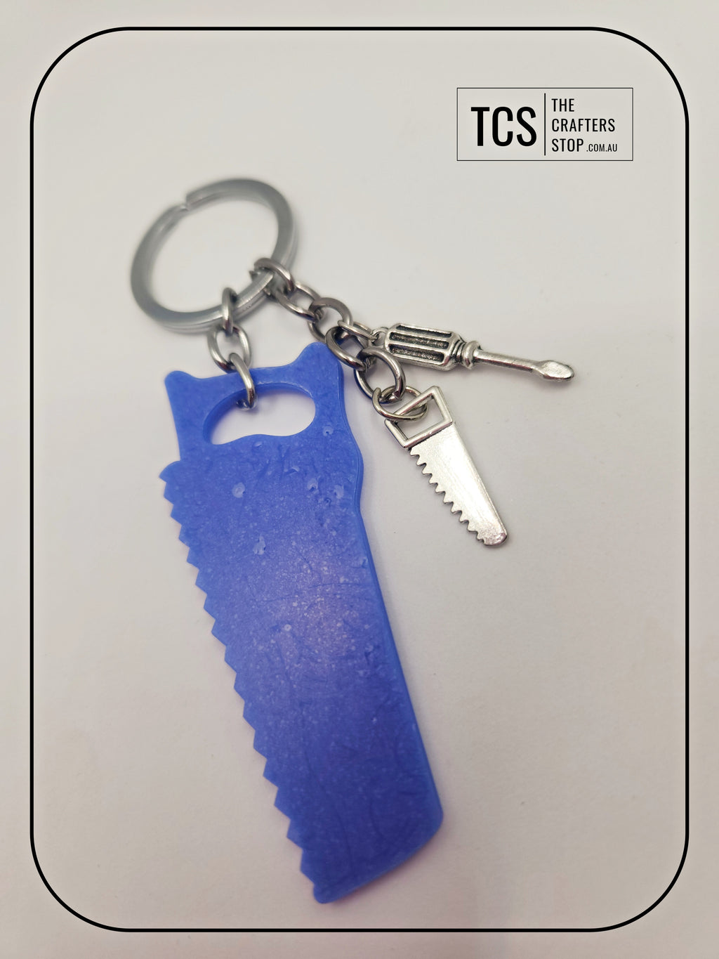 Metal Charm Tool Keyring with Acrylic Blank (Father's Day)