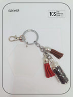 Premium Crystal Chip Keyring with Acrylic Blank