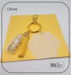 Premium Crystal Chip Keyring with Acrylic Blank