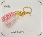 Premium Crystal Chip Keyring with Acrylic Blank