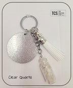Premium Crystal Chip Keyring with Acrylic Blank