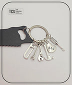 Metal Charm Tool Keyring with Acrylic Blank (Father's Day)