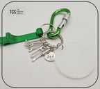 Tool Charm Keyring with Acrylic Blank and Carabiner (Father's Day)