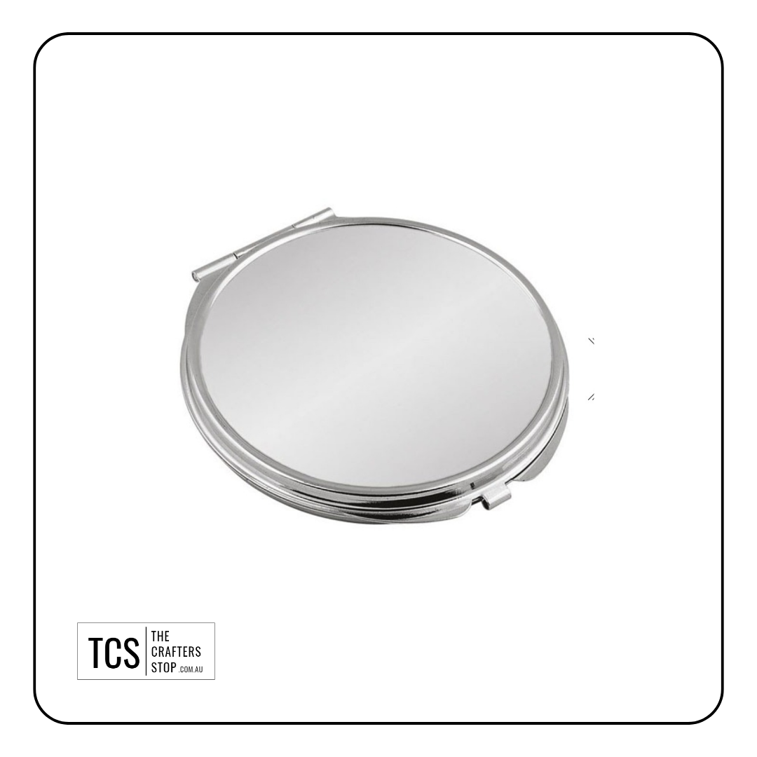 Silver Double Mirror Folding Compact