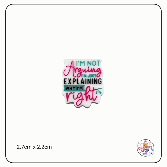 "I'm Not Arguing I'm Just Explaining Why I'm Right" Focal Beads