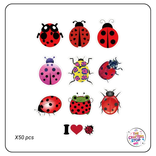 Cute Ladybug Scrapbooking Stickers