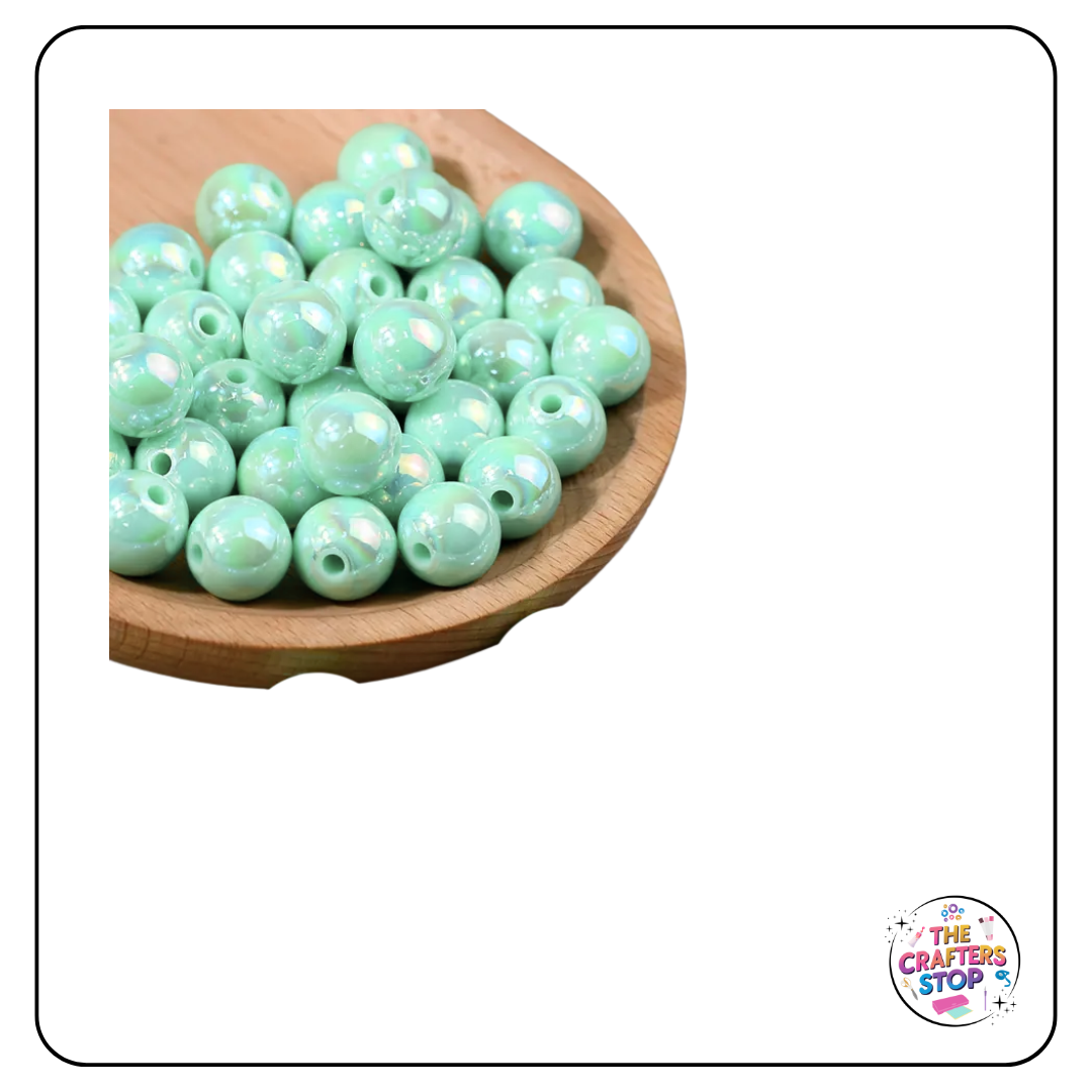 Large Acrylic Iridescent Beads - 14.5mm