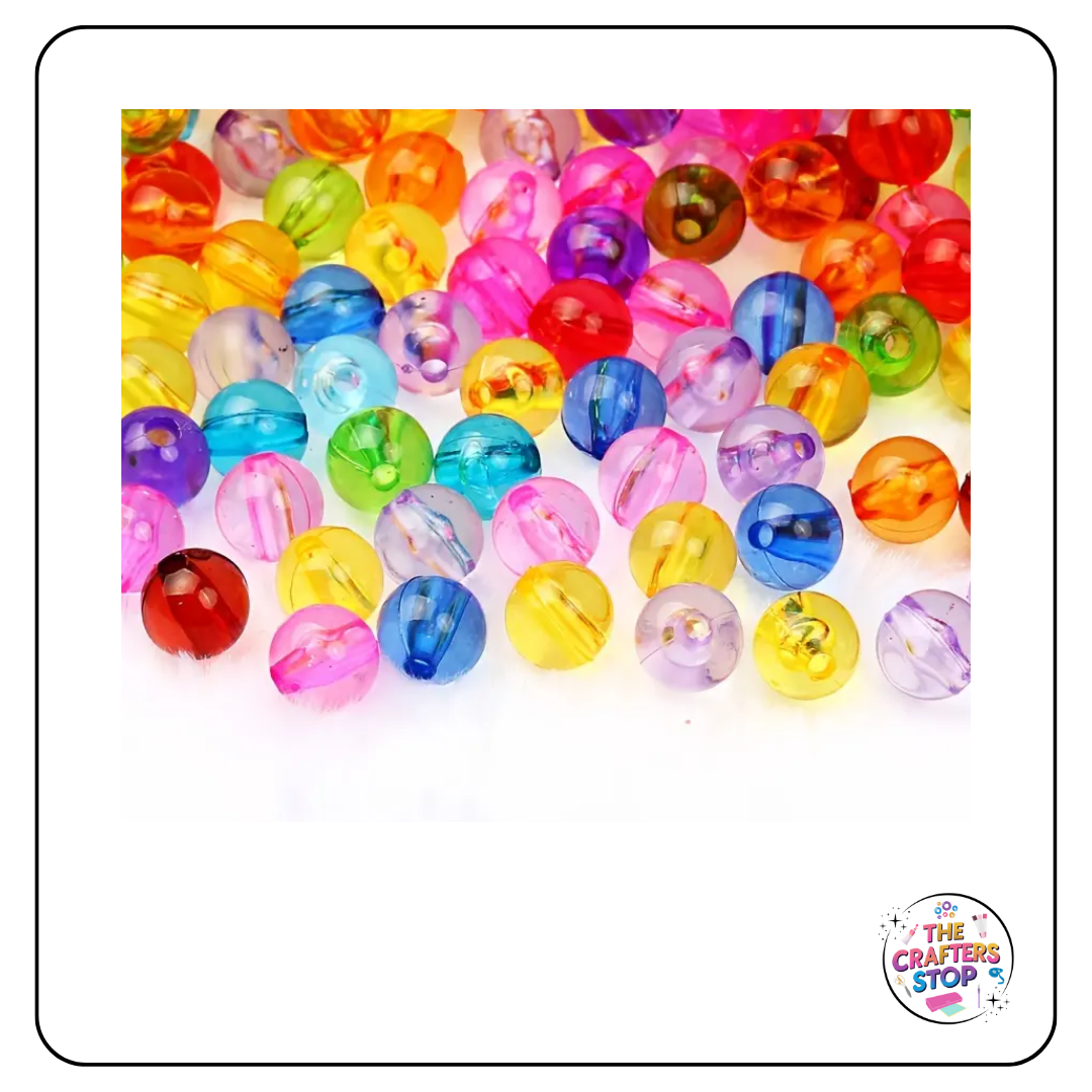 Transparent Coloured Jelly Beads