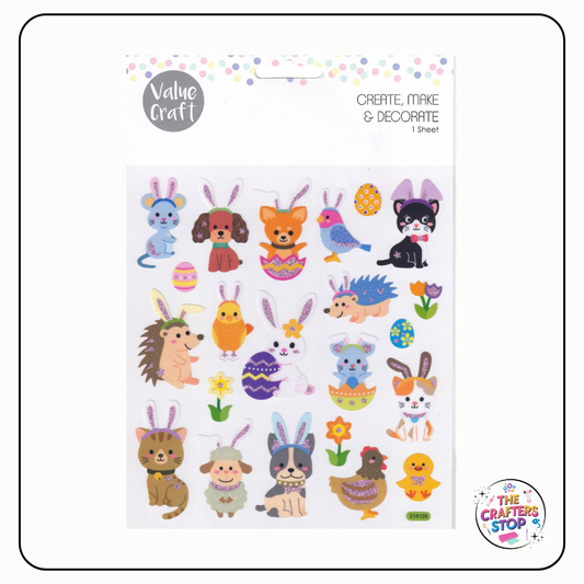 Animal Easter Scrapbooking Sticker Sheet