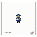"Police Gnome" Focal Bead