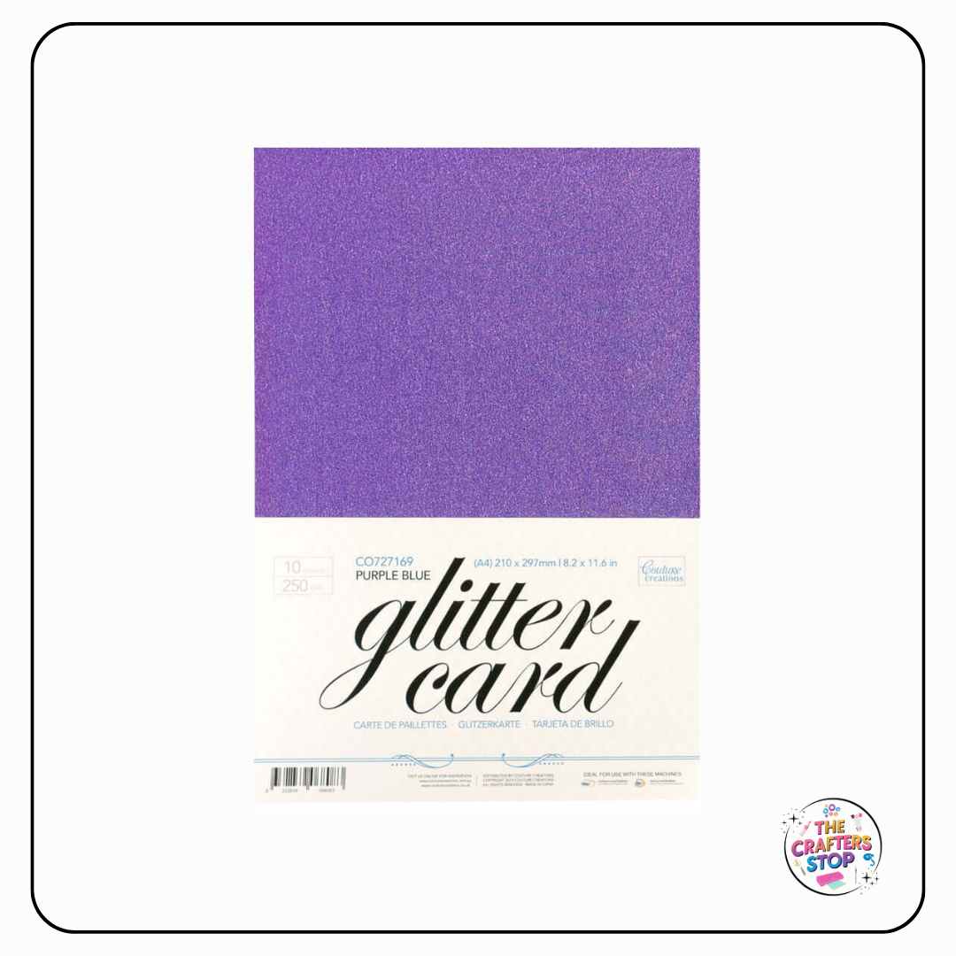 250gsm A4 Glitter Card - Assorted Colours