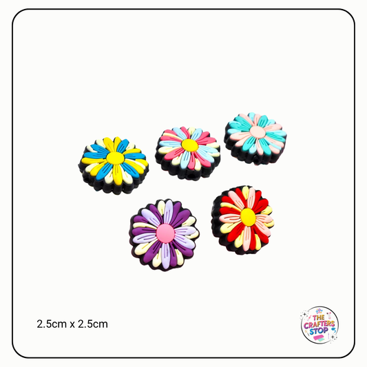 Multi Colour Flowers Focal Beads (5 Designs)