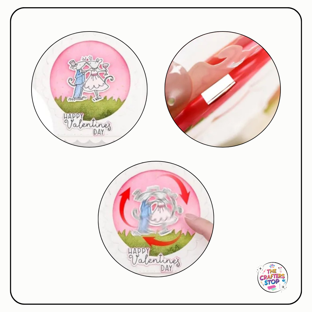 Mini Roating Spinner Mechanisms for Card Making (X5 Pack)