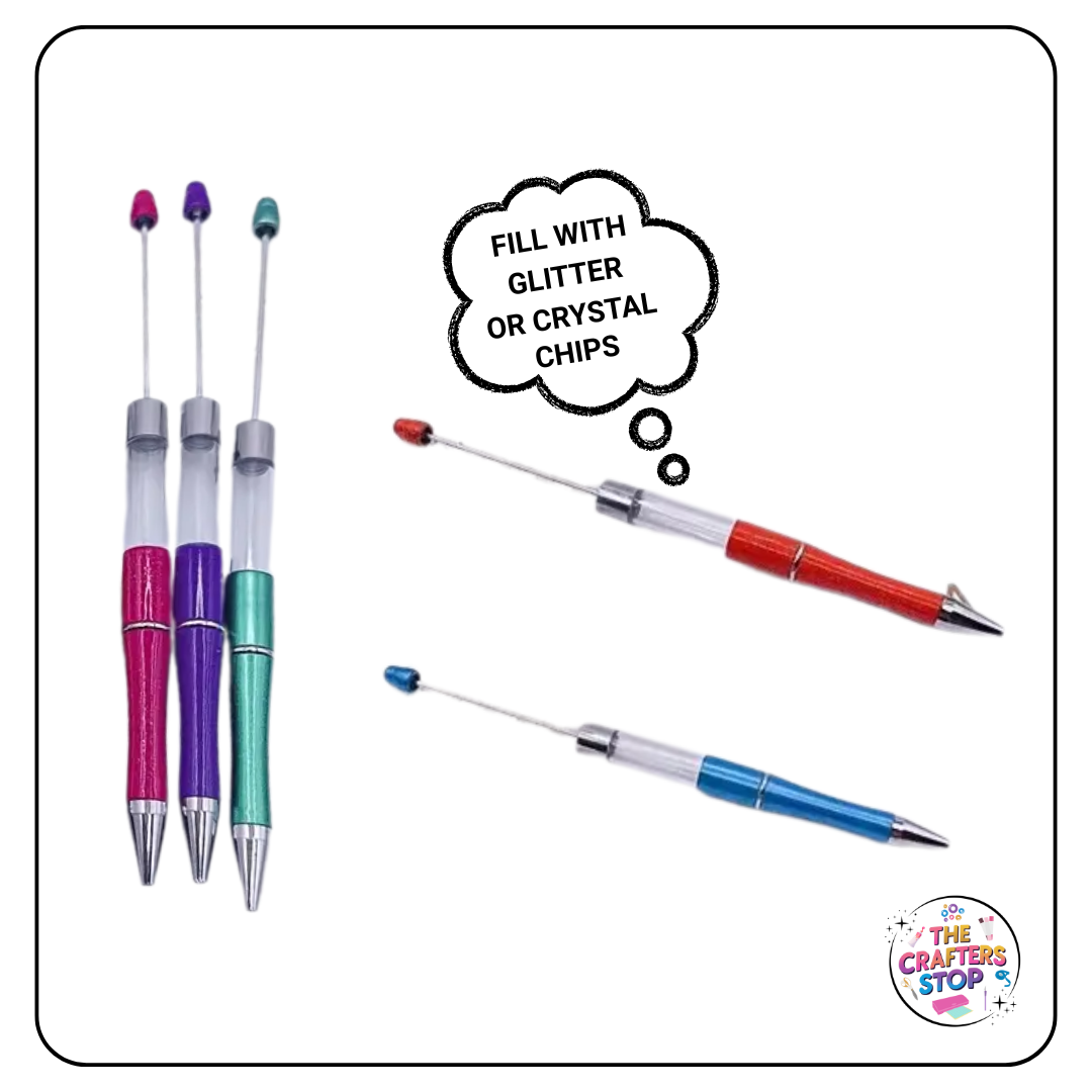 Long DIY Beadeable Pen With Fillable Tube