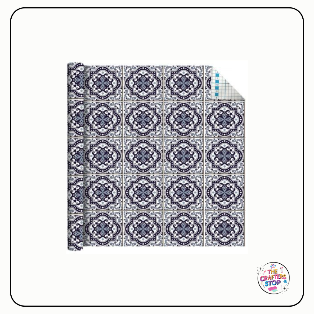 Self Adhesive Vinyl Pattern Roll - Vintage Tiles