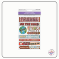Handmade 3D Chipboard Sentiments Stickers - Travel