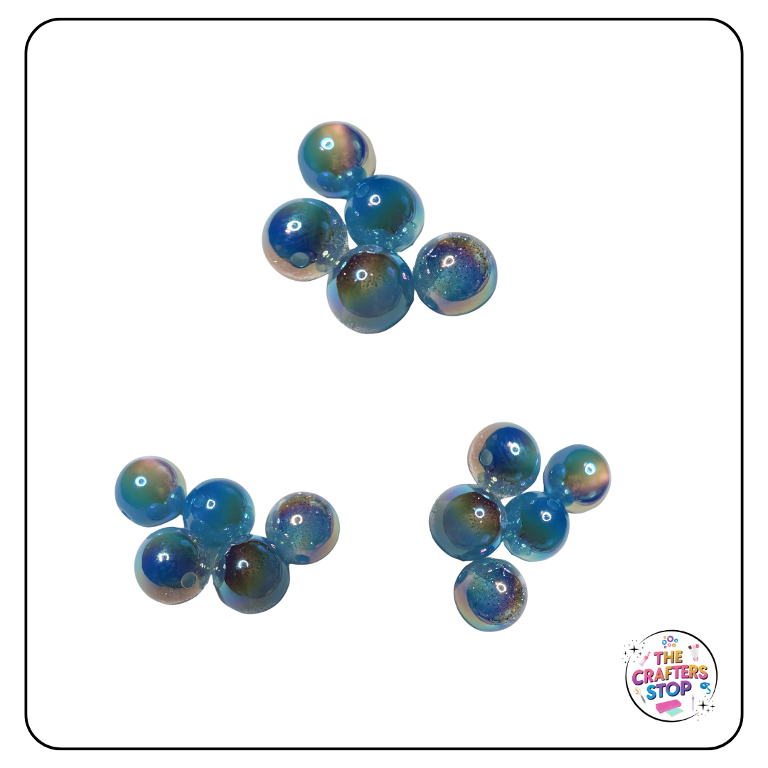 Large Acrylic Iridescent Beads - Perfect for DIY Pens