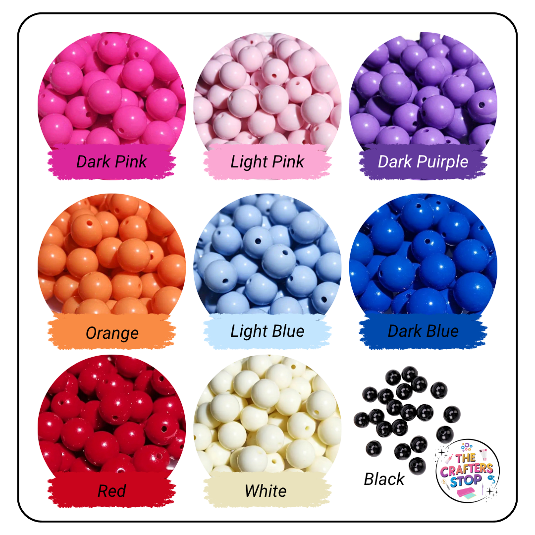Acrylic Round Beads - 12mm