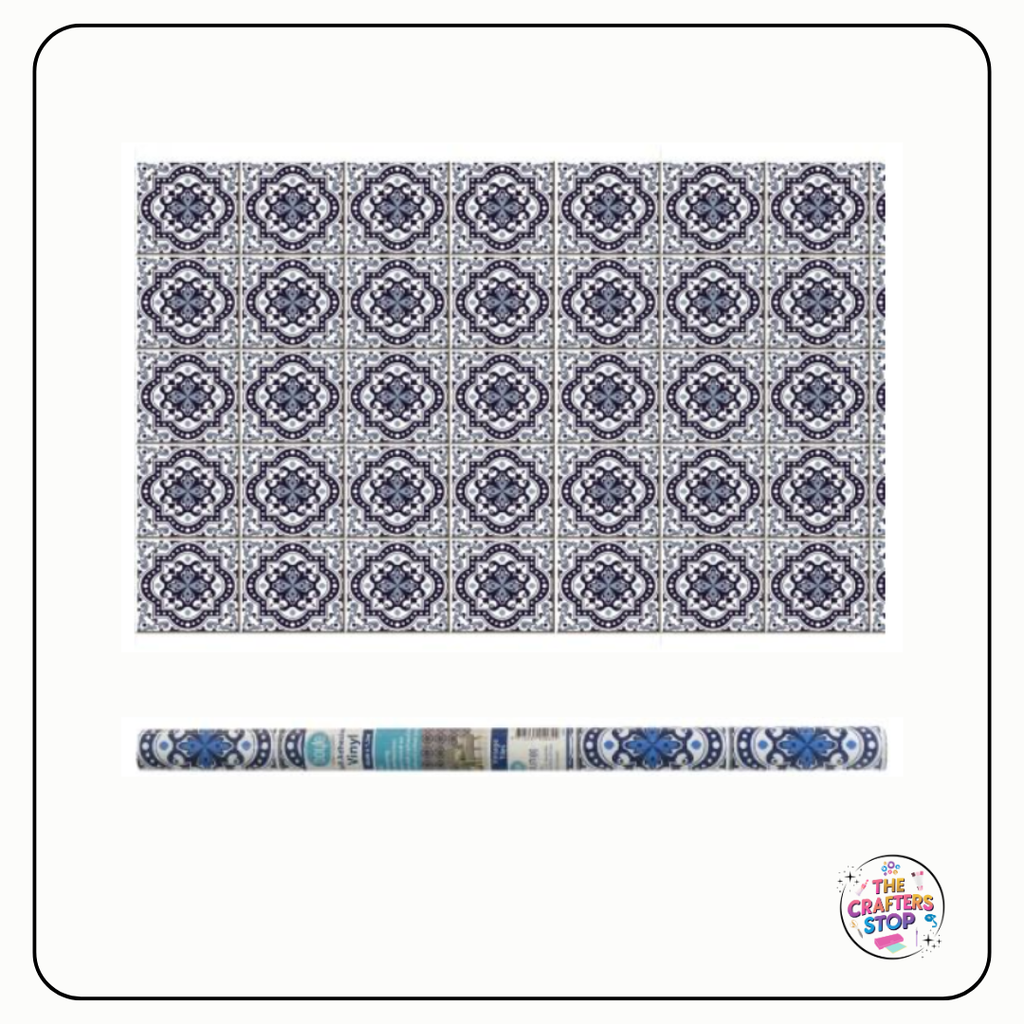 Self Adhesive Vinyl Pattern Roll - Vintage Tiles