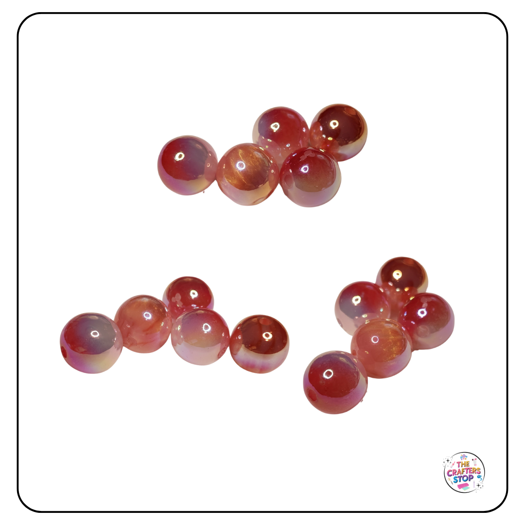 Large Acrylic Iridescent Beads - Perfect for DIY Pens