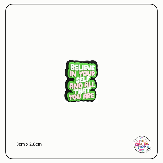 "Believe in Yourself" Focal Beads