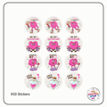 Cartoon Valentines Day Scrapbooking Stickers