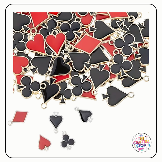 Playing Cards Metal Charms