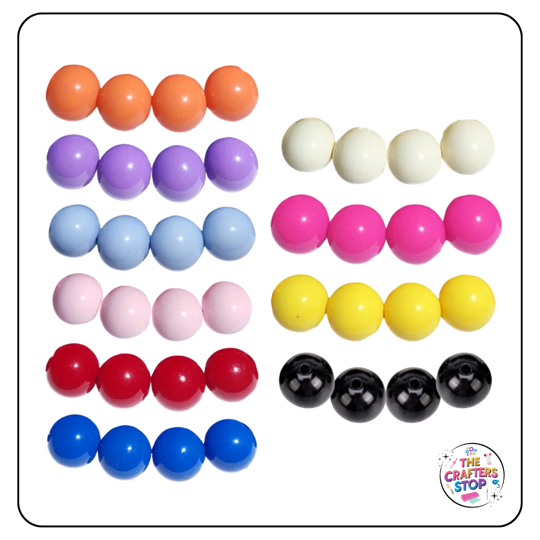 Acrylic Round Beads - 12mm