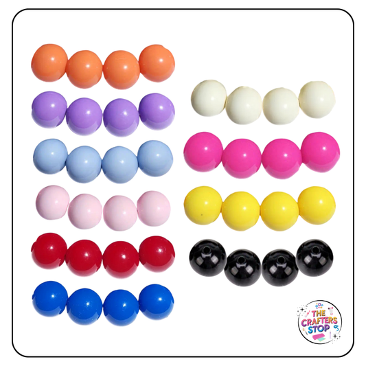 Acrylic Round Beads - 12mm