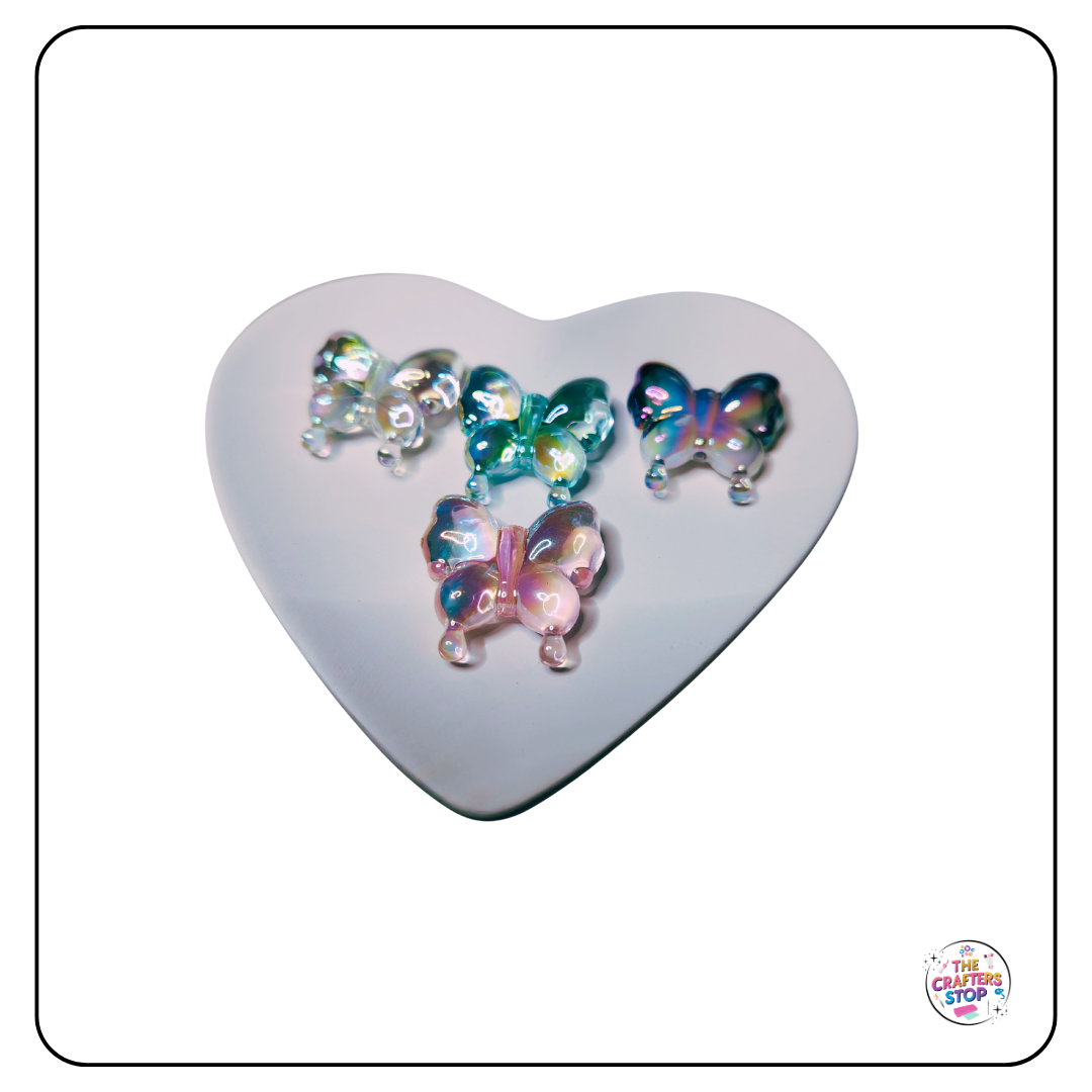 Large Acrylic Butterfly Iridescent Beads - Perfect for DIY Pens