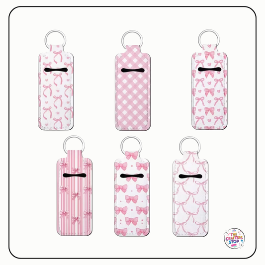 Pink Bow Themed Chapstick/Lipbalm Holders