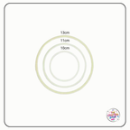 White Plastic Craft Hoops - 3 pcs