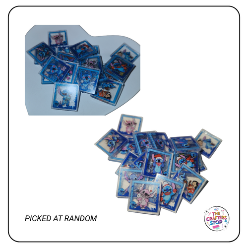 Acrylic Square Stitch Embellishments - Mixed