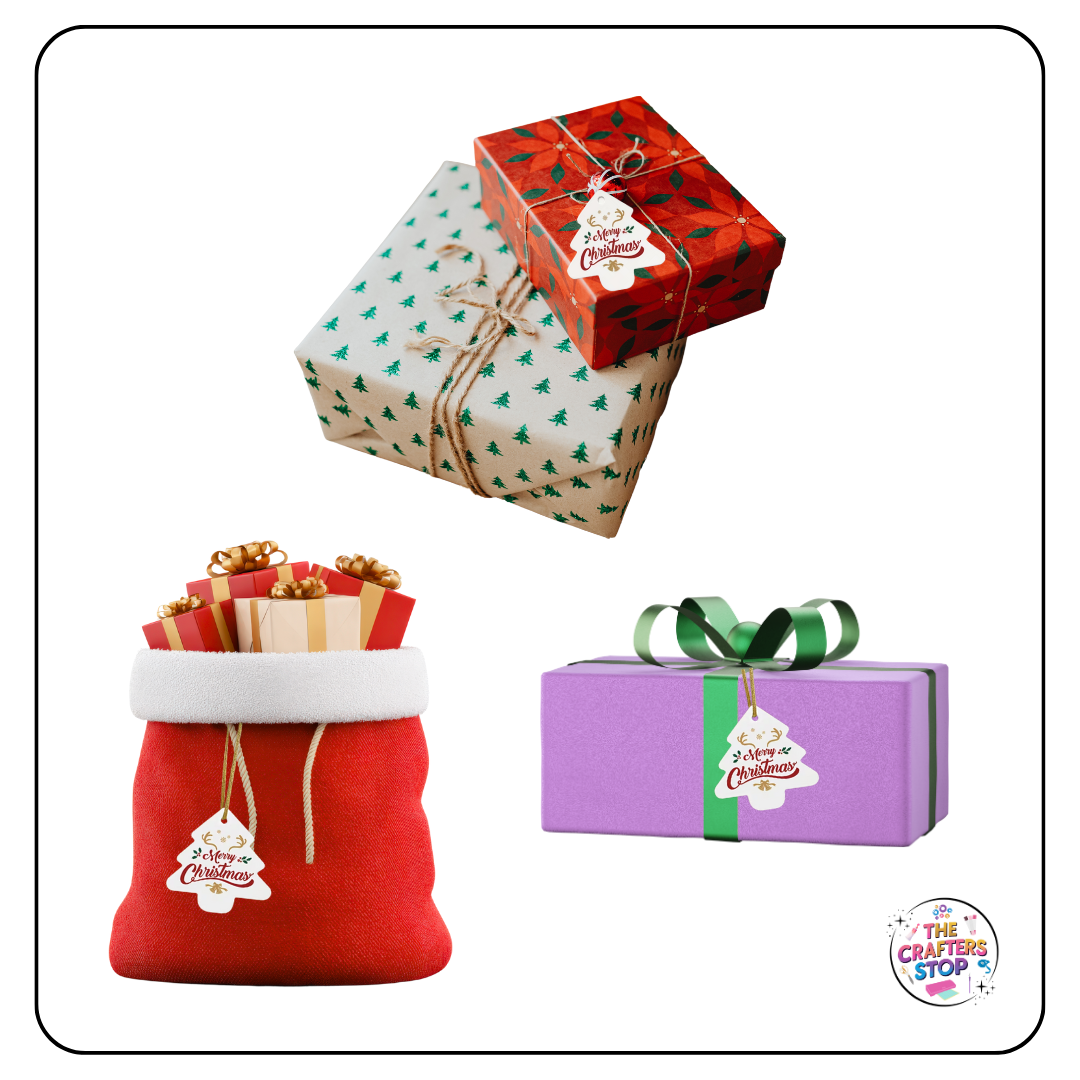"Merry Christmas" Tree Shaped Tags
