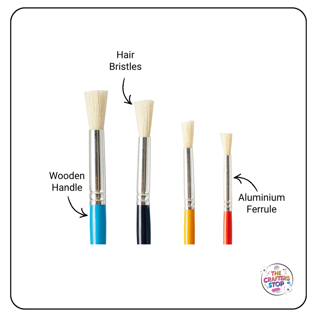 Wooden Handled Stencil Brushes