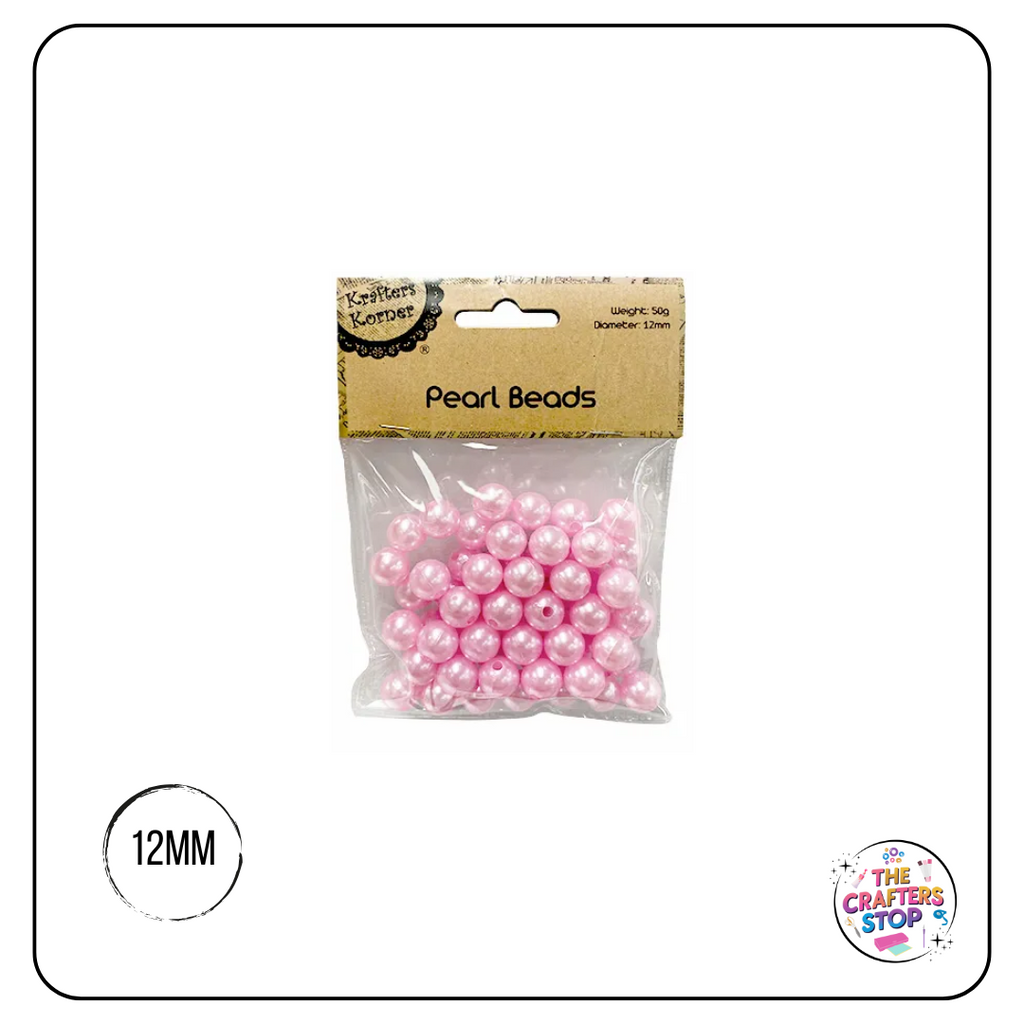 12mm Round Pearl Beads