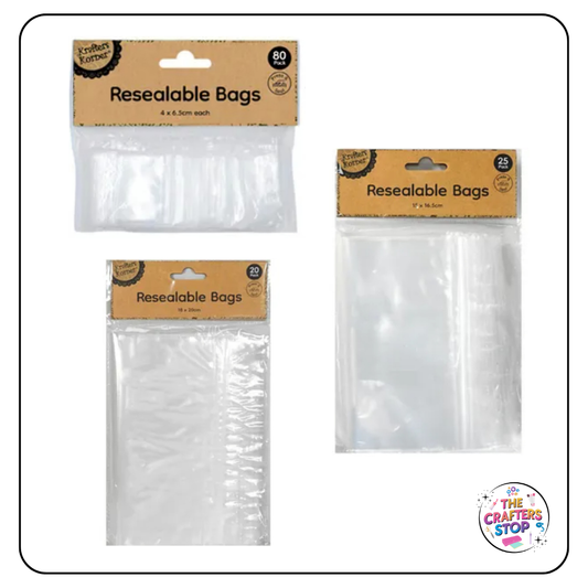 Resealable Zip Lock Bags (Many Sizes)