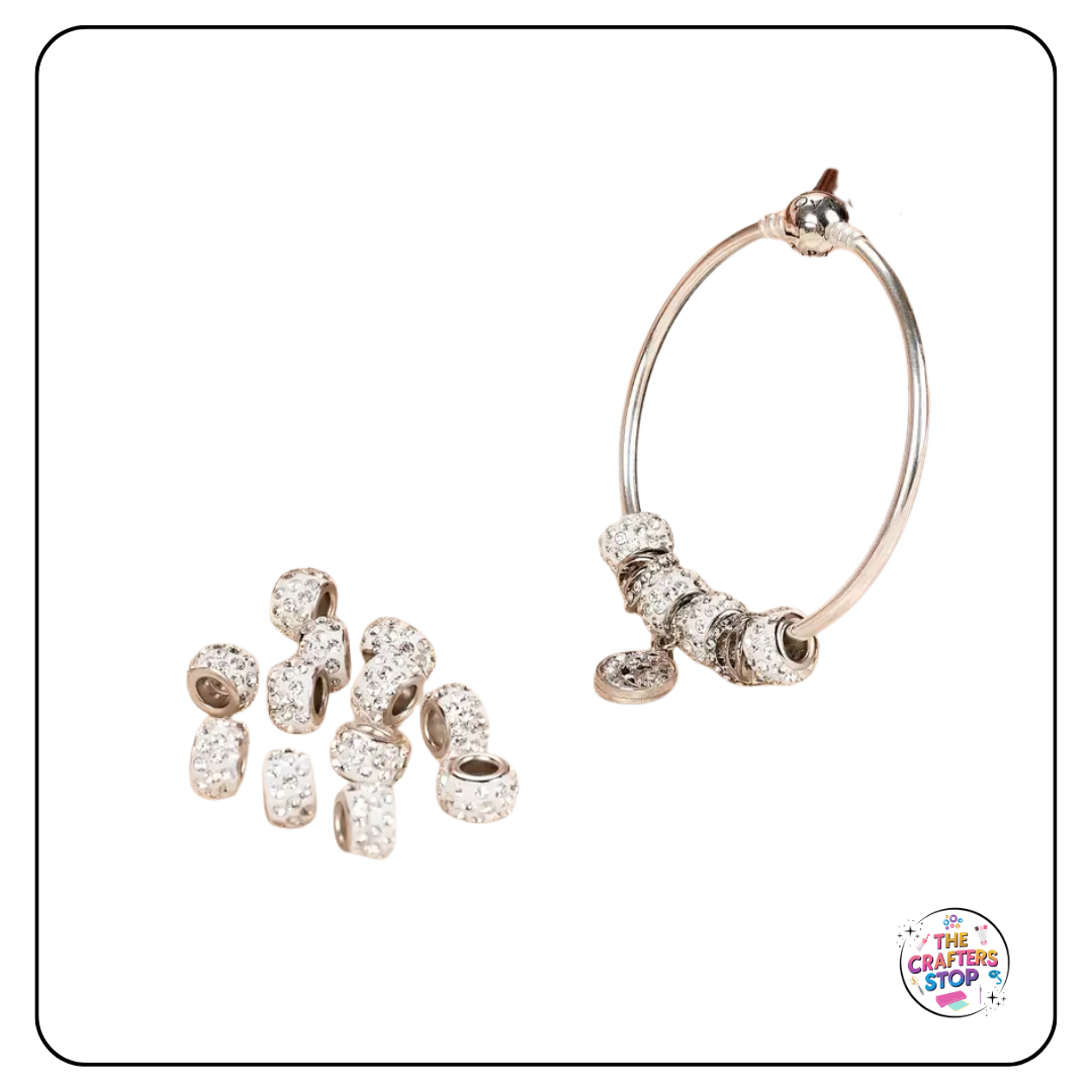 Large Hole Rhinestone Sparkly Beads