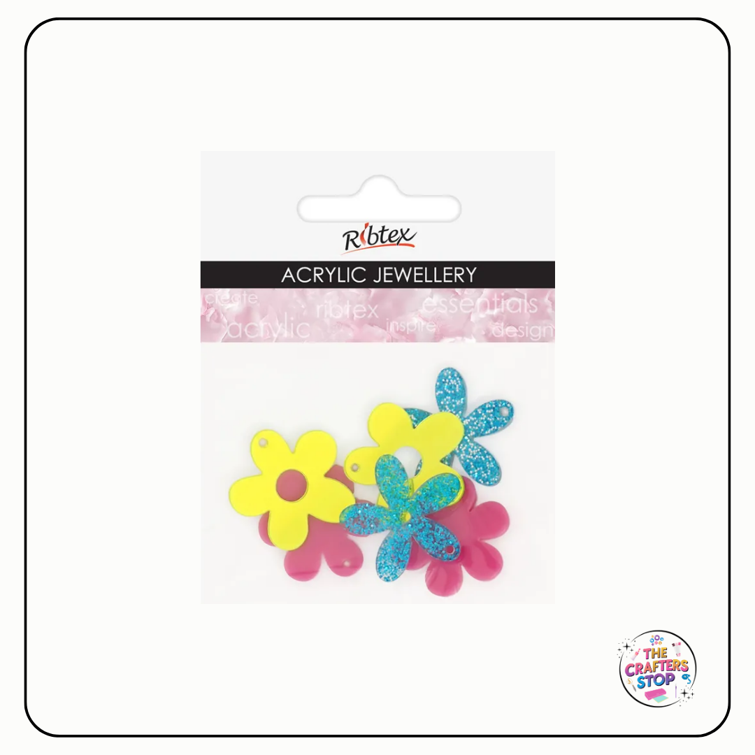Acrylic Flower Shaped Blanks (6Pk)
