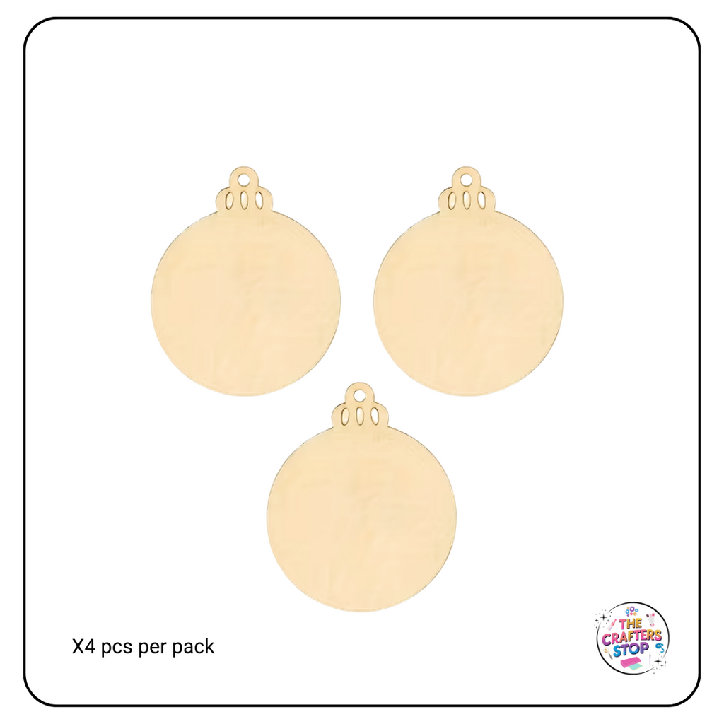 Wooden Christmas Bauble Blanks