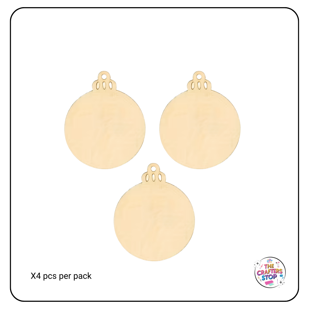 Wooden Christmas Bauble Blanks