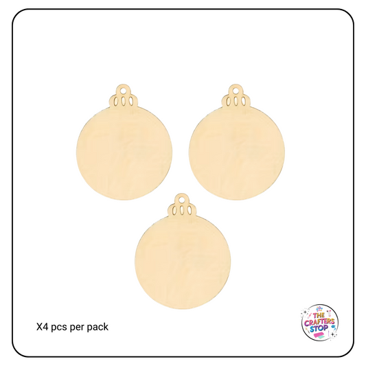Wooden Christmas Bauble Blanks