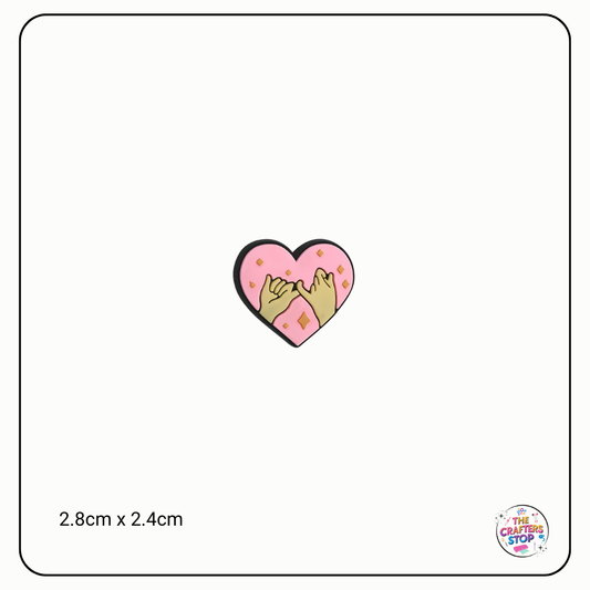 Pinky Heart Focal Beads
