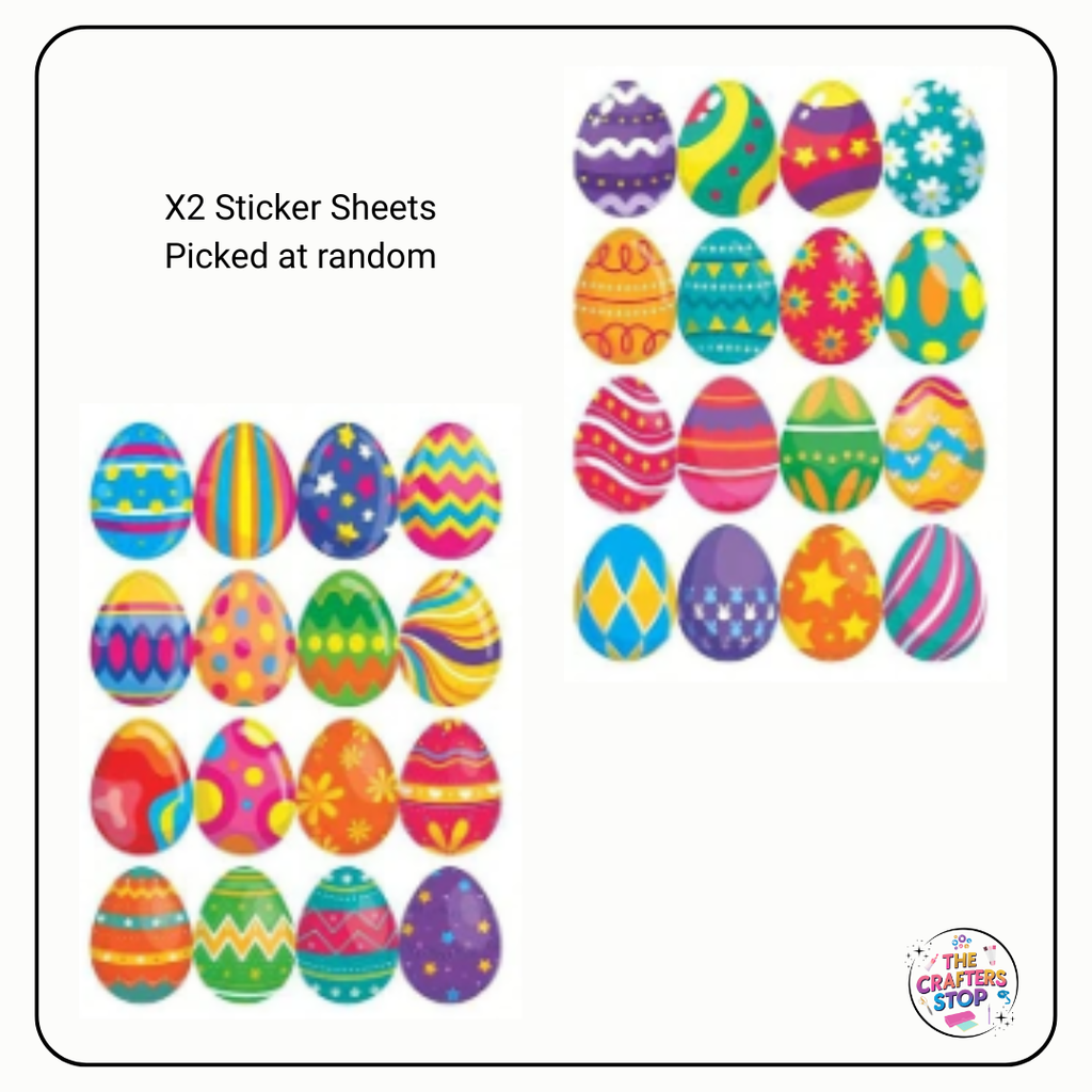 Easter Egg Stickers - 2 Sheets (32 Stickers in total)