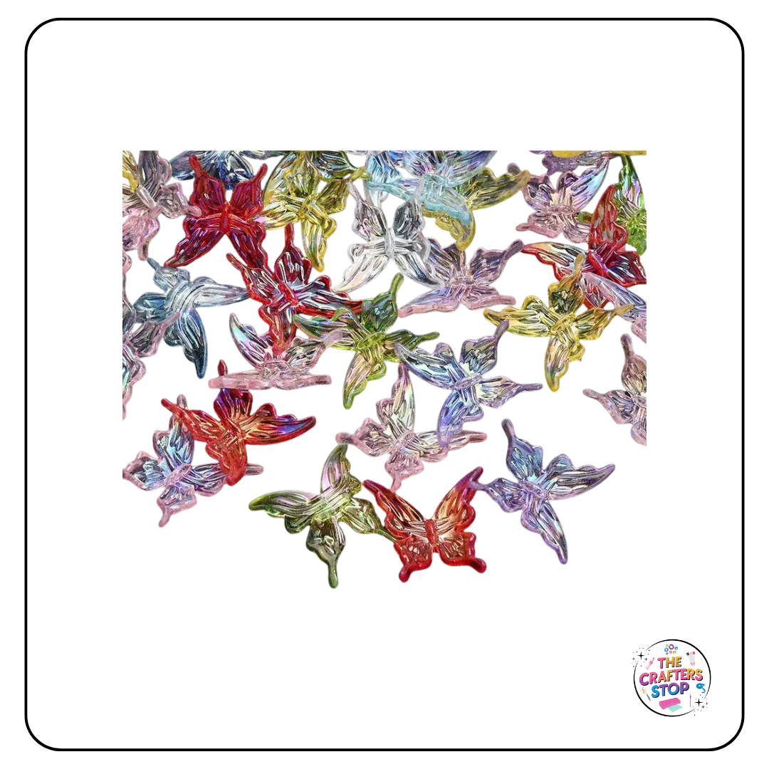 Acrylic Butterfly Beads