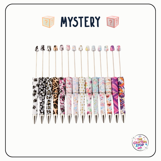 Mystery Pack of Printed DIY Beadeable Pens (5 or 10)