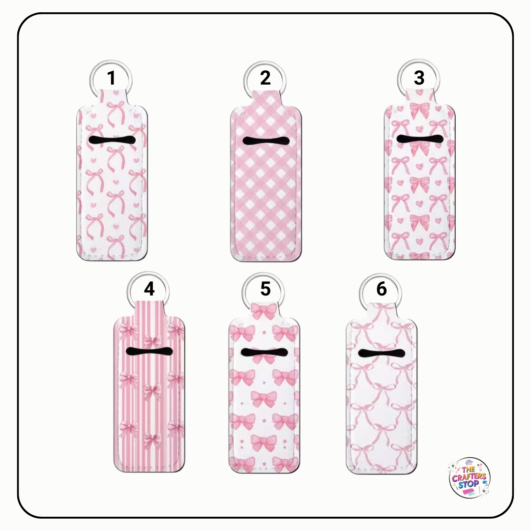 Pink Bow Themed Chapstick/Lipbalm Holders