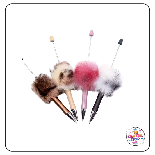 Fluffy Faux Fur DIY Beadeable Pens