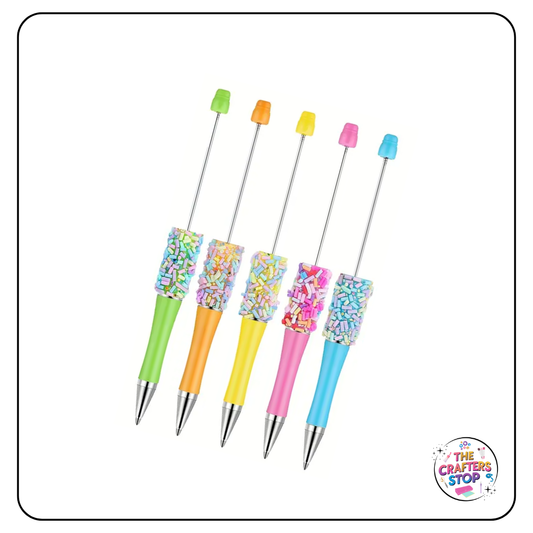 DIY Beadeable Fluoro Confetti Pens