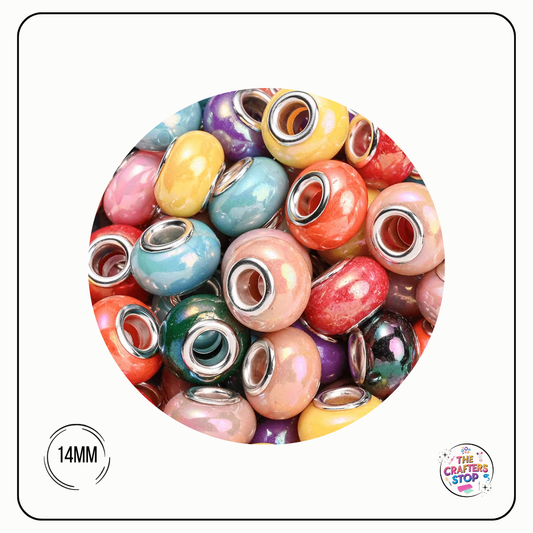 Large Hole Acrylic Decorative Beads - Mixed
